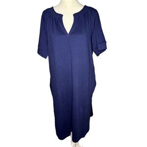 SOFT Surroundings Cotton Blend Summer Shift Dress Size Small